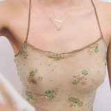 CONSTANCE GREEN AMETHYST NECKLACE - YELLOW GOLD