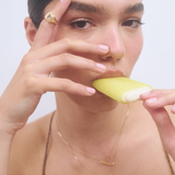 CONSTANCE GREEN AMETHYST NECKLACE - YELLOW GOLD