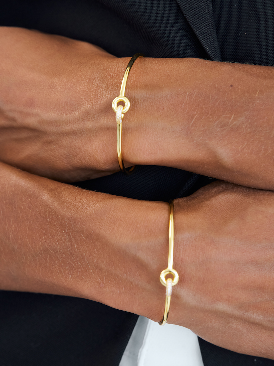 Alba Cuff, gold cuff, gold plated jewellery, bangle, sterling silver, bracelet, bracelet stack