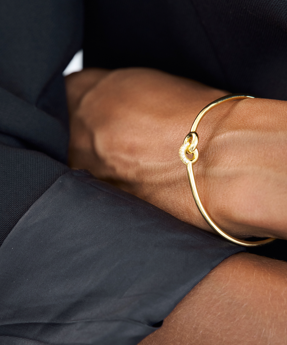 Alba Cuff, gold cuff, gold plated jewellery, bangle, sterling silver, bracelet, bracelet stack