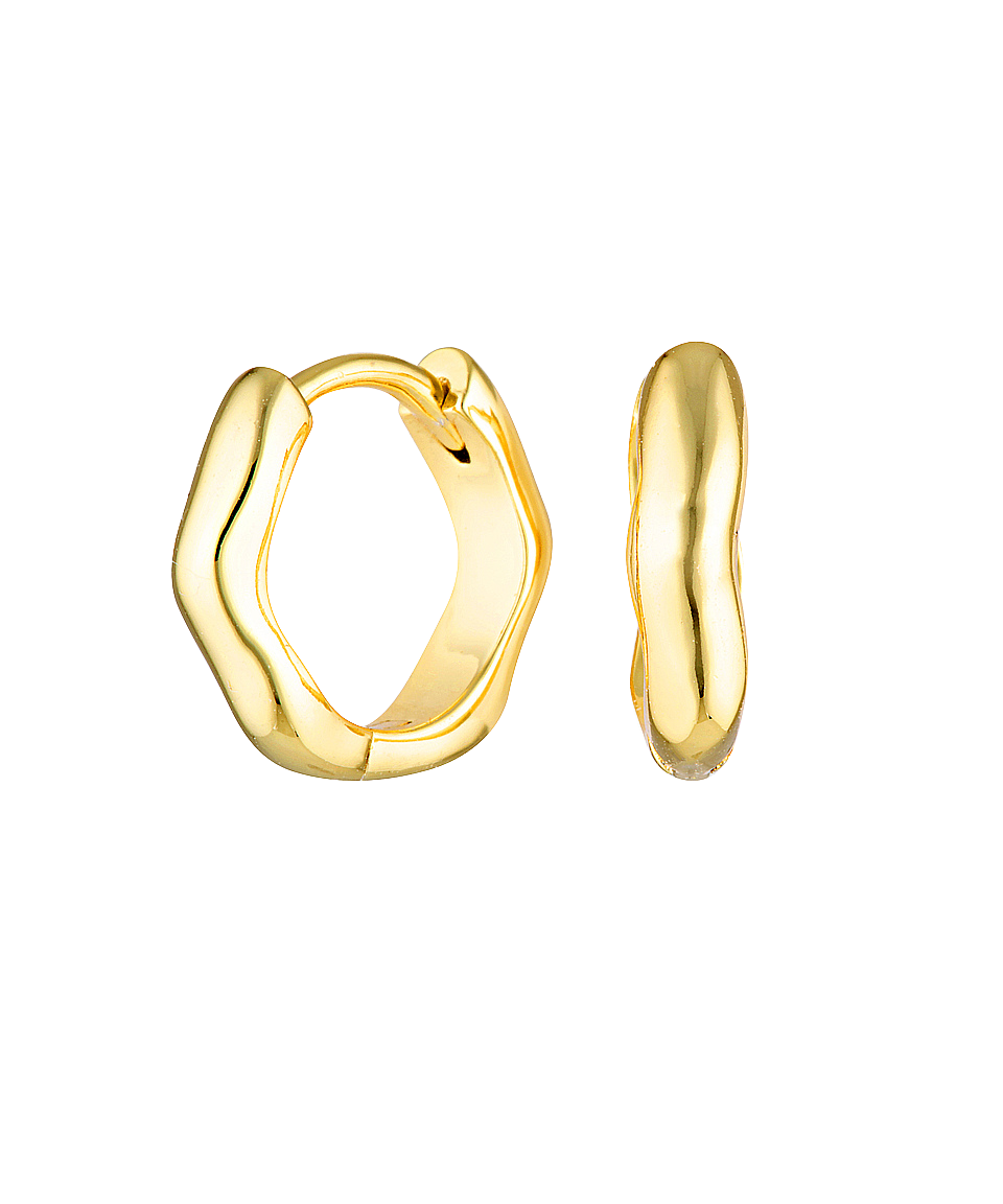 Alice Huggies, hoop earrings, earring stack, gold plated, sterling silver