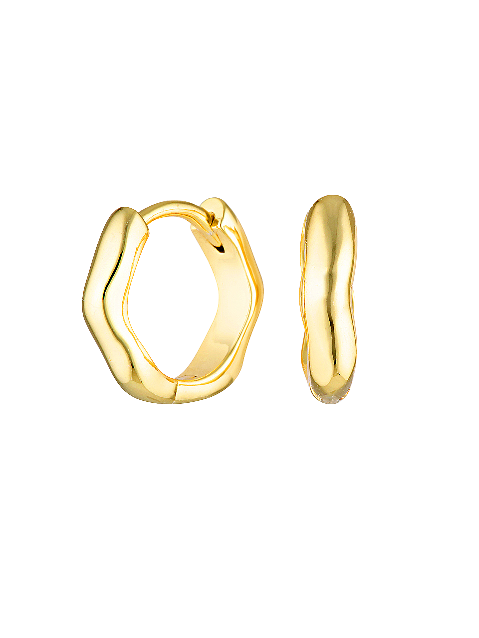 Alice Huggies, hoop earrings, earring stack, gold plated, sterling silver
