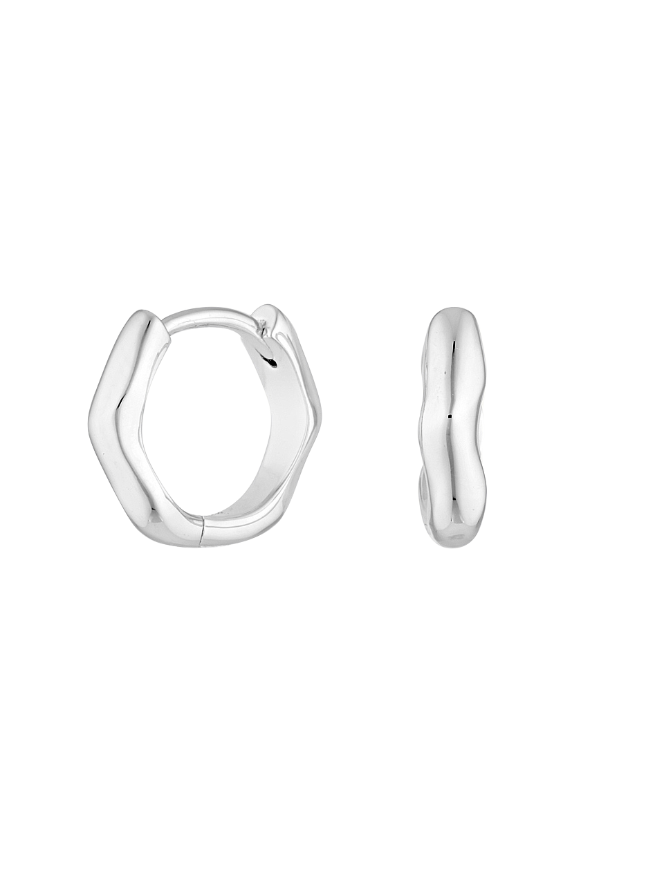 Alice Huggies Silver, hoop earrings, earring stack, sterling silver
