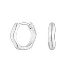 Alice Huggies Silver, hoop earrings, earring stack, sterling silver