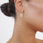 Celine Earrings Gold, gold plated, chain earrings, link studs, earring stack