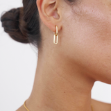 Celine Earrings Gold, gold plated, chain earrings, link studs, earring stack