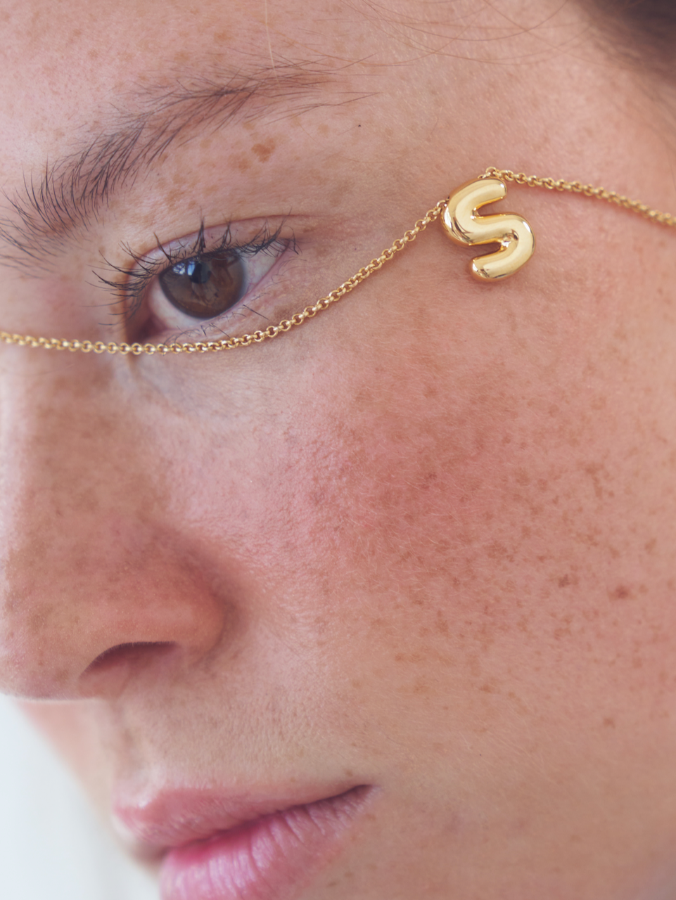 Bubble Letter Necklace, initial, letter pendant, chain, gold, gold plated, sterling silver