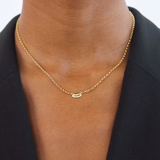 Bisous Necklace Gold, sterling silver, gold plated, gold chain, lips pendant, necklace stack