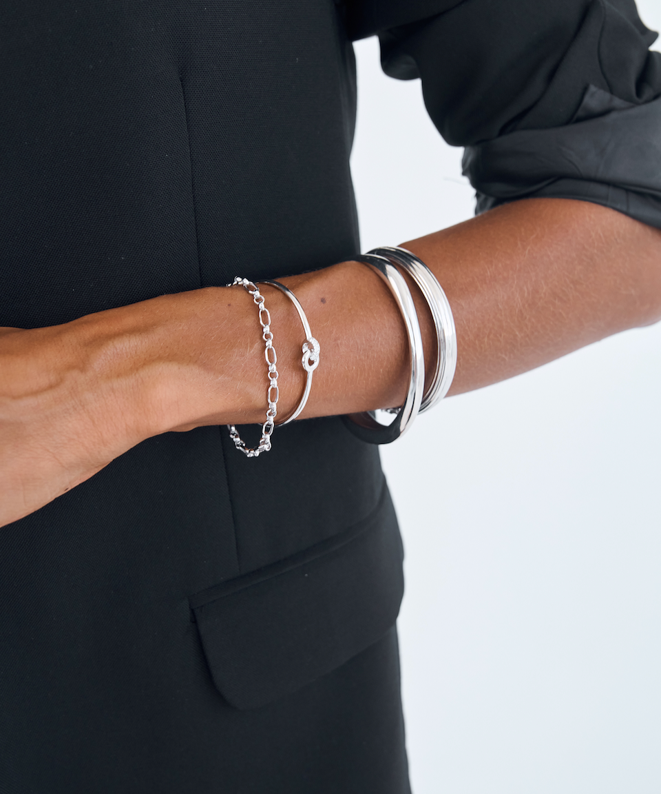 Nadine Bracelet, Sterling Silver, Chain Bracelet, Bracelet Stack