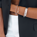 Natalia Bangle, Silver, Sterling Silver, Bracelet, Bracelet Stack