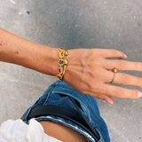 Remy Bracelet, Gemstones, Gold, Gold Plated, Sterling Silver, Link
