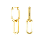 Celine Earrings Gold, gold plated, chain earrings, link studs, earring stack
