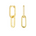 Celine Earrings Gold Pave, link earrings, drop earrings, sterling silver, gold plated, earring stack