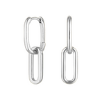Celine Earrings Silver, chain earrings, link studs, earring stack, sterling silver