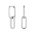 Celine Earrings Silver, chain earrings, link studs, earring stack, sterling silver