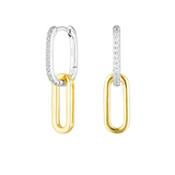 CELINE EARRINGS SILVER PAVÉ/GOLD