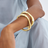Cristabel Bangle, Gold Bangle, Gold Plated, Bracelet, Chunky Bracelet, Bracelet Stack, Sterling Silver