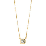 CONSTANCE GREEN AMETHYST NECKLACE - YELLOW GOLD