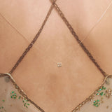 CONSTANCE GREEN AMETHYST NECKLACE - YELLOW GOLD