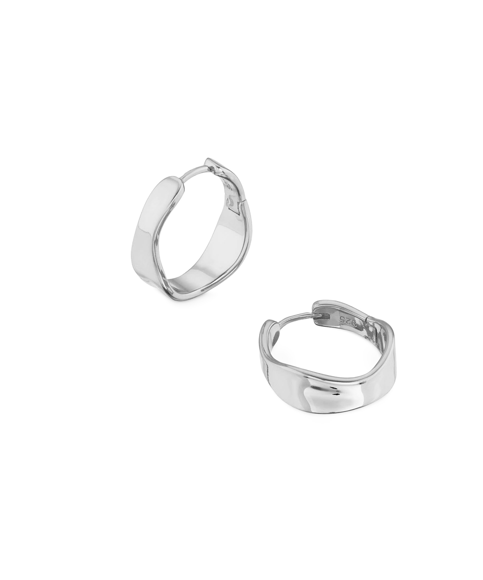 Dita Hoops, silver hoops, hoop earrings, sterling silver, ear stack