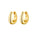 Eva Earrings Gold, gold huggies, hoops, sterling silver, gold plated, earring stack