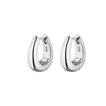 Eva Earrings Silver, silver huggies, hoops, sterling silver, earring stack