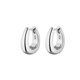 Eva Earrings Silver, silver huggies, hoops, sterling silver, earring stack