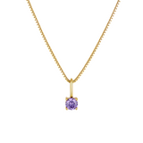 FEBRUARY BIRTHSTONE NECKLACE PETITE