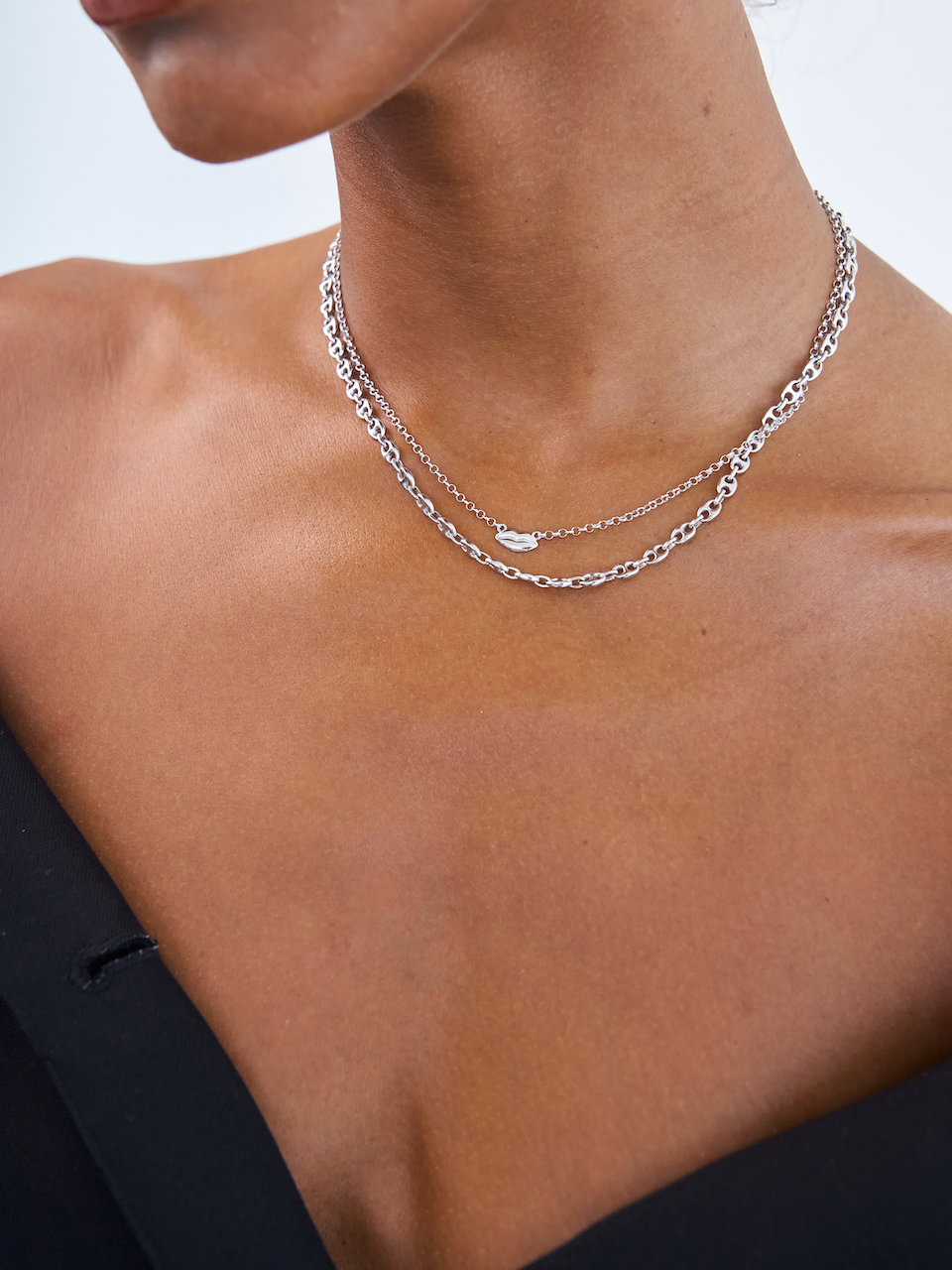 Goldie Necklace Silver, sterling silver, silver chain, necklace stack