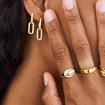 Uovo Ring, silver ring, sterling silver, mixed metals, gold ring