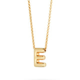 Bubble Letter Necklace, initial, letter pendant, chain, gold, gold plated, sterling silver