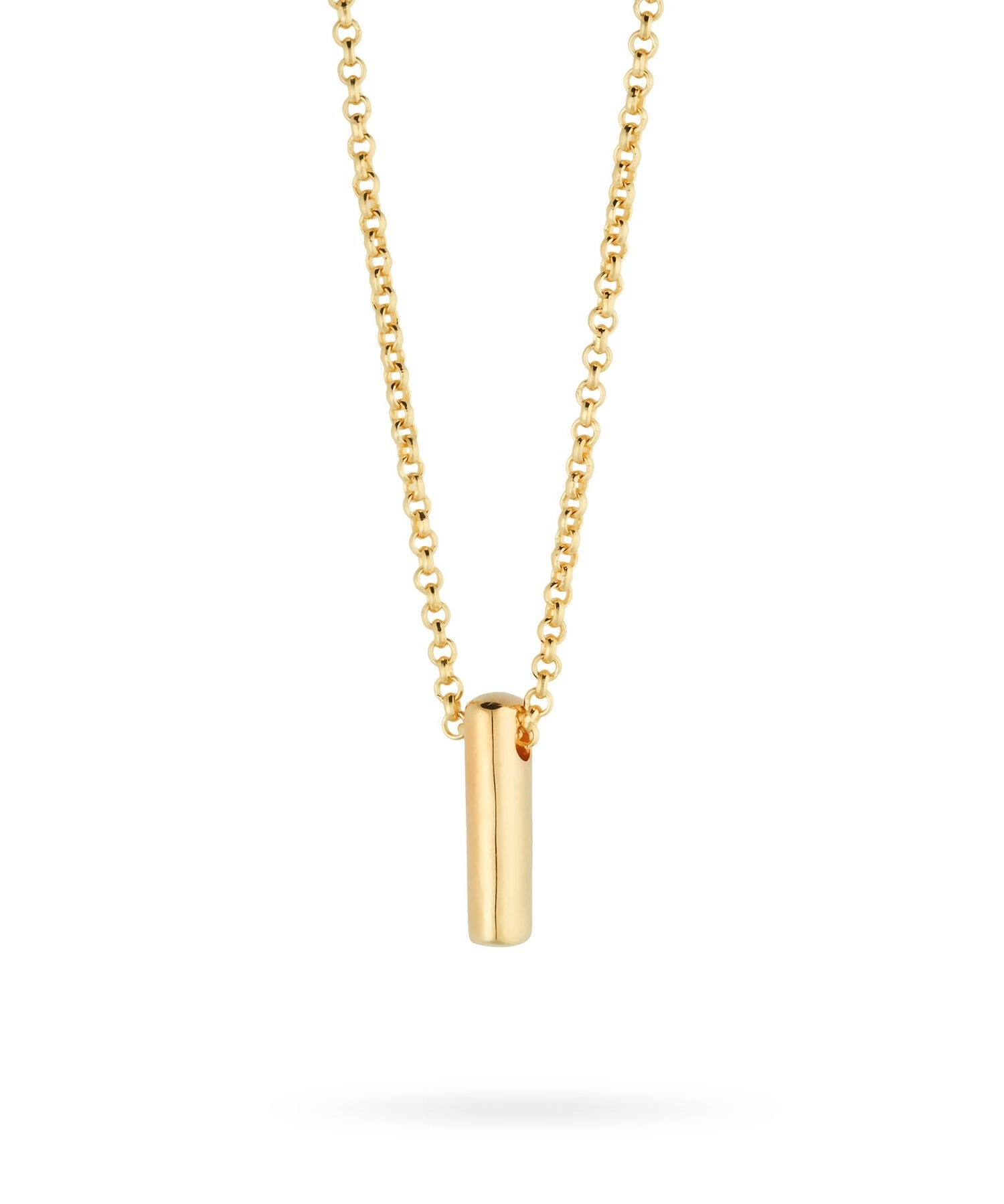 Bubble Letter Necklace, initial, letter pendant, chain, gold, gold plated, sterling silver