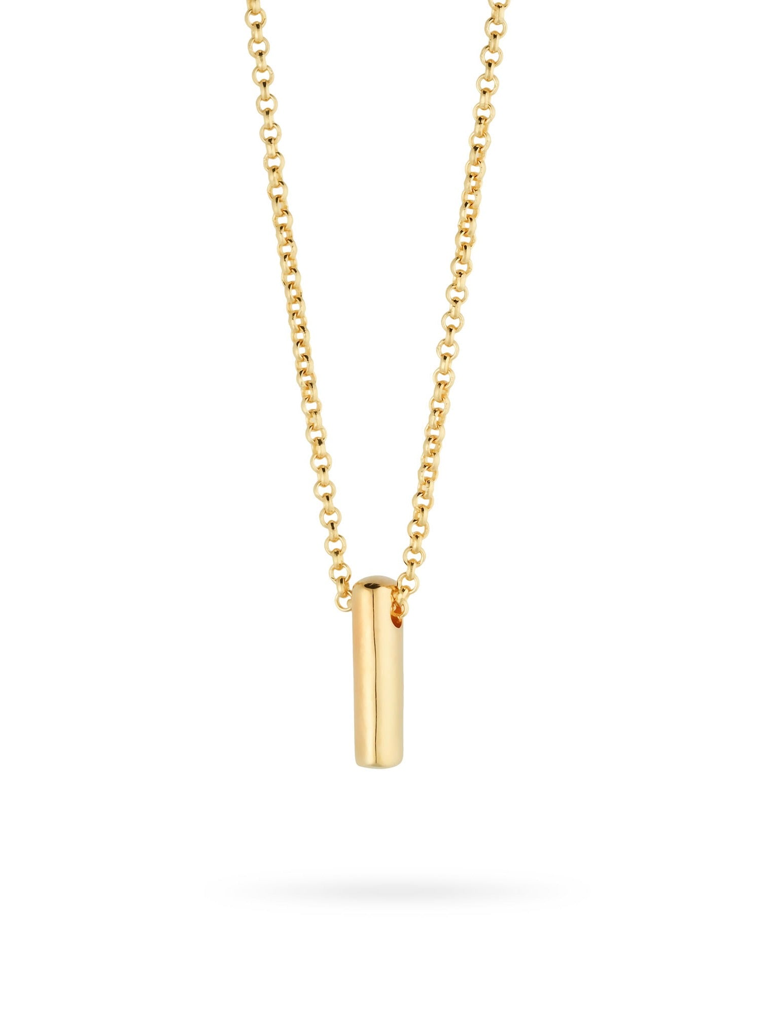 Bubble Letter Necklace, initial, letter pendant, chain, gold, gold plated, sterling silver