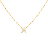 PAVÉ LETTER NECKLACE