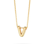 Bubble Letter Necklace, initial, letter pendant, chain, gold, gold plated, sterling silver
