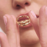 LÈVRES RING - YELLOW GOLD