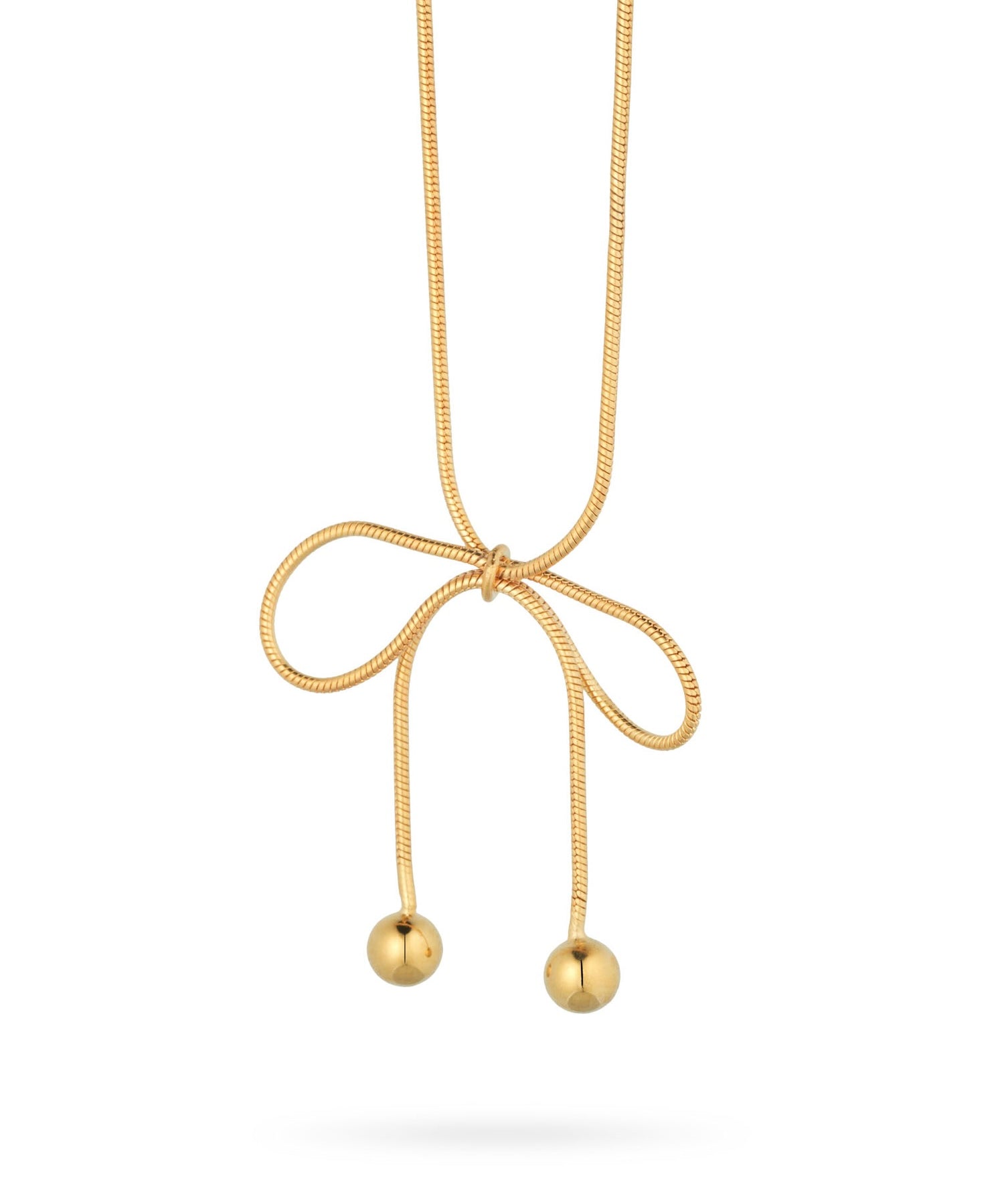 Lolita Necklace Gold, bow necklace, chain, sterling silver, gold plated