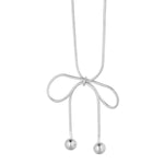Lolita Necklace Silver, bow necklace, chain, sterling silver