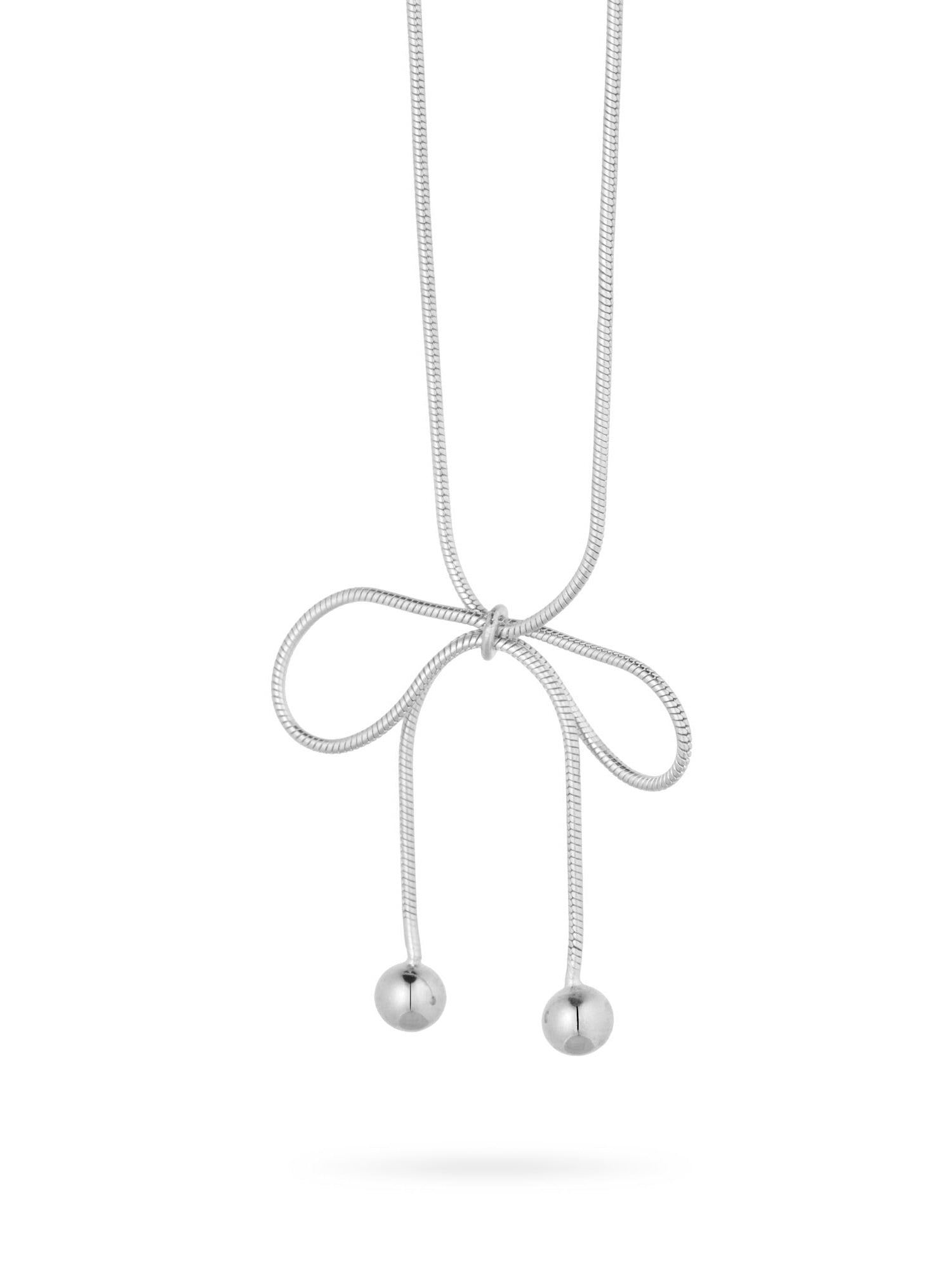 Lolita Necklace Silver, bow necklace, chain, sterling silver
