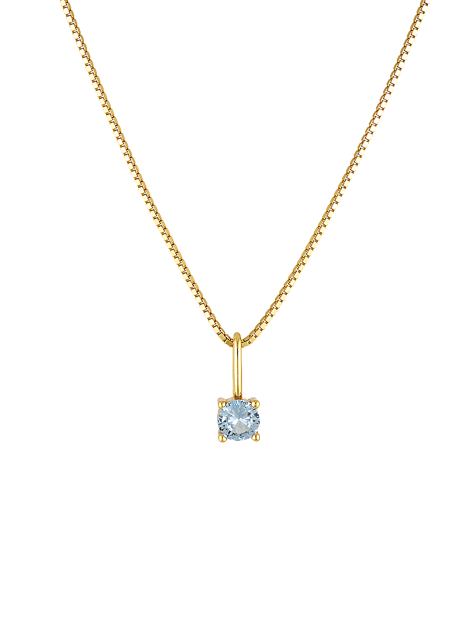 Birthstone solitaire online necklace