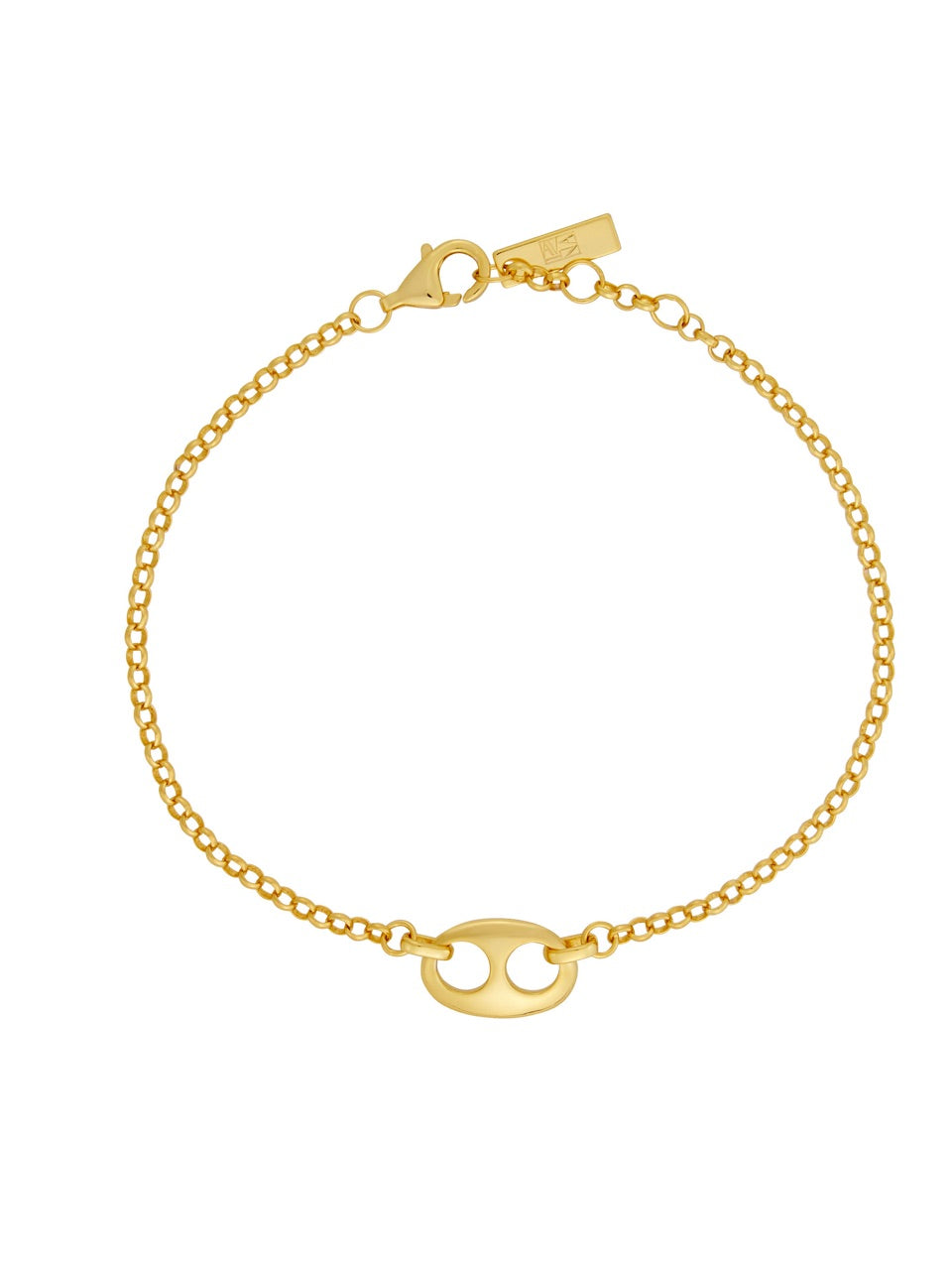 Maybel Bracelet, Sterling Silver, Gold Plated, Chain, Link, bracelet stack