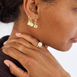 Mimi Earrings, White, Crystal, Gold, Gemstone, Gold Earrings, Earring Stack, Emerald, Pink Opal