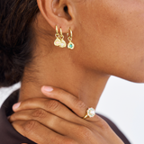 Mimi Earrings, Pink Opal, Gold, Gemstone, Gold Earrings, Earring Stack