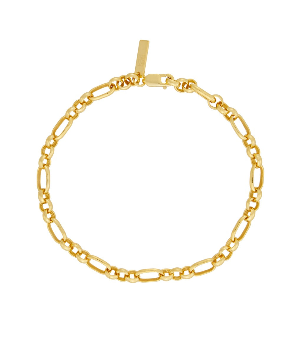 Nadine Bracelet, Sterling Silver, Gold Plated, Chain Bracelet, Bracelet Stack