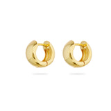 Noa Huggies, gold huggies, hoops, ear stack, earrings, sterling silver, gold plated