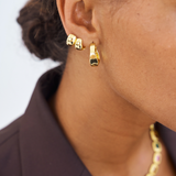Dita Hoops, gold hoops, hoop earrings, sterling silver, gold plated, ear stack