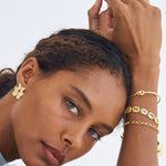 Nadine Bracelet, Sterling Silver, Gold Plated, Chain Bracelet, Bracelet Stack