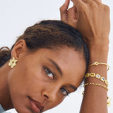 Nadine Bracelet, Sterling Silver, Gold Plated, Chain Bracelet, Bracelet Stack