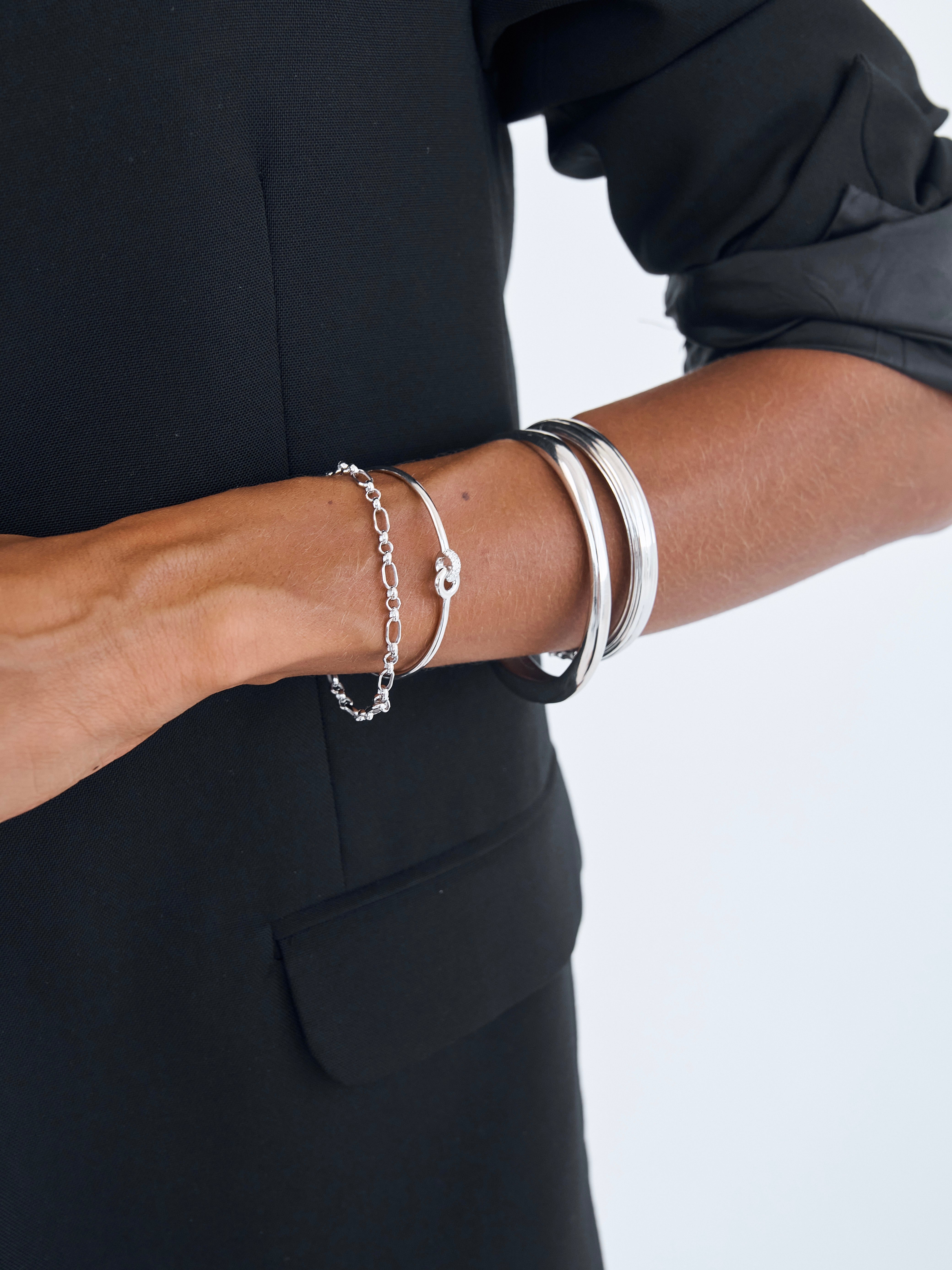 Cristabel Bangle, Alba Cuff, Silver Bangle, Bracelet, Chunky Bracelet, Bracelet Stack, Sterling Silver