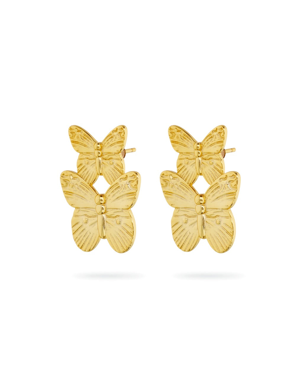 Papillon Earrings, butterfly earrings, statement, gold, gold plated, sterling silver, earring stack